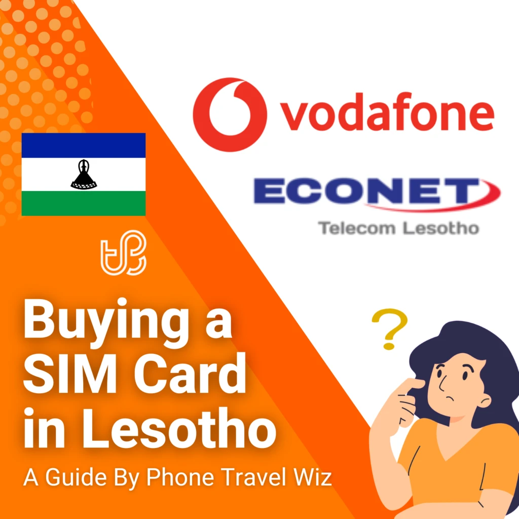 Buying a SIM Card in Lesotho Guide (logos of Vodafom & Econet Telecom Lesotho)