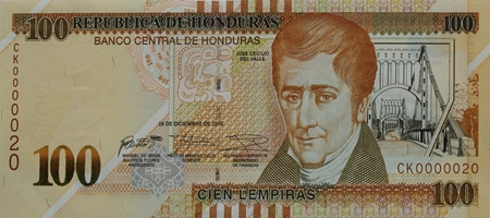 100 Honduran Lempira Note