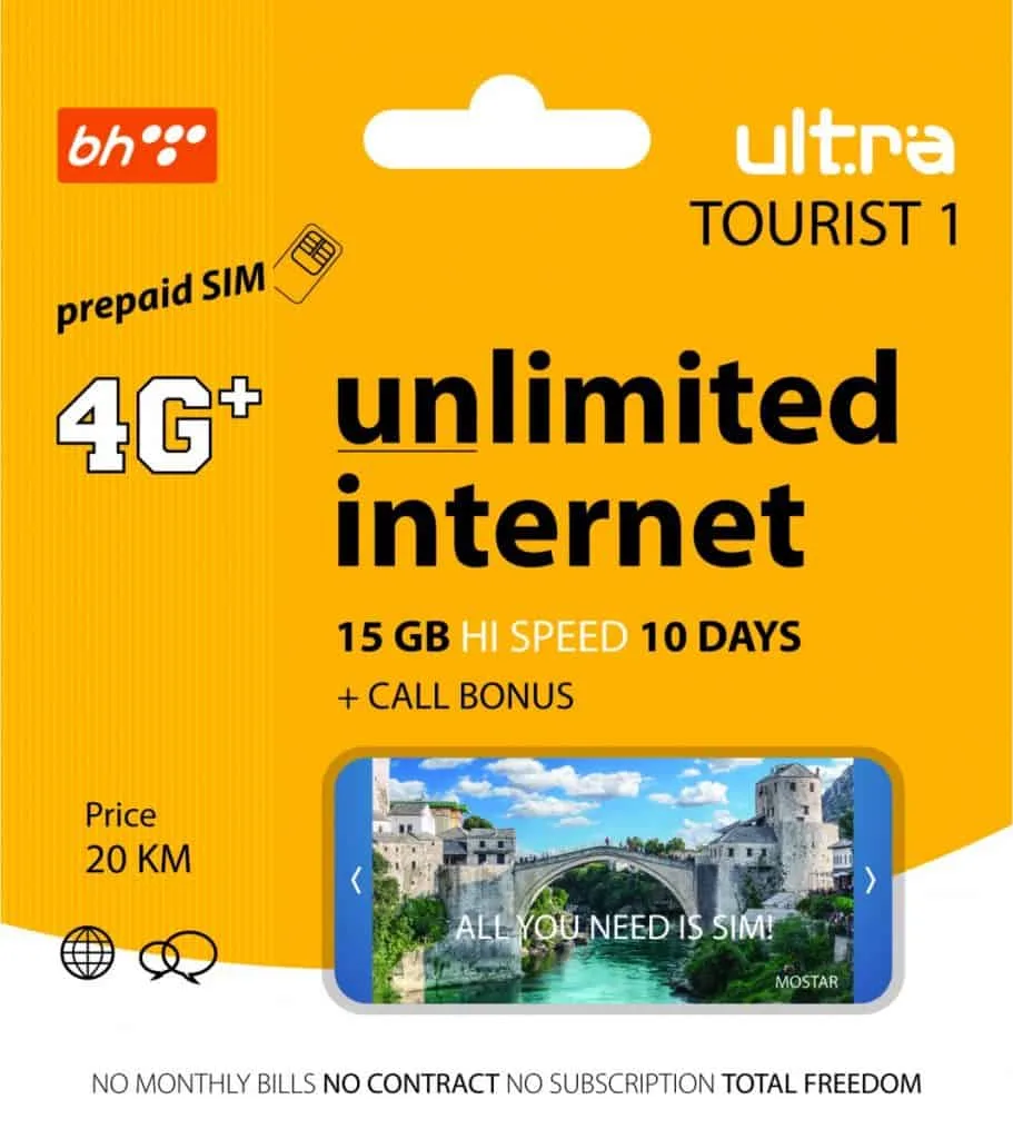 BH Telecom Ultra Tourist 1 SIM Card 1