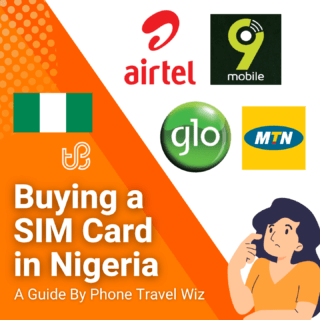 Buying a SIM Card in Nigeria Guide (logos of MTN, Glo Mobile, Airtel & 9mobile)