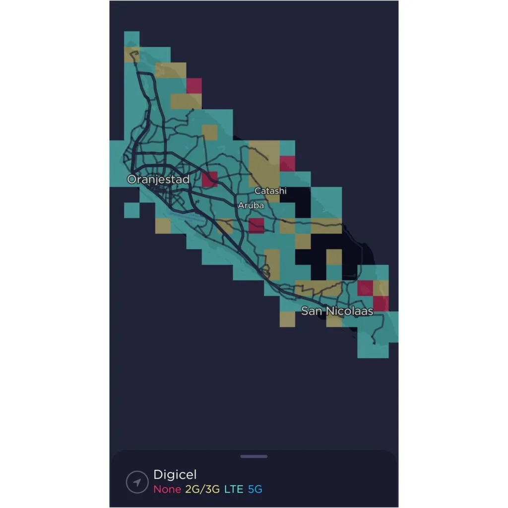 Digicel Aruba Coverage Map