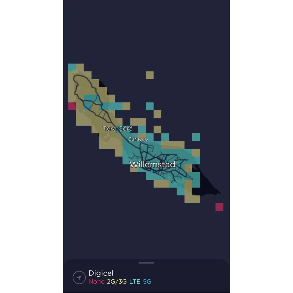 Digicel Curacao Coverage Map