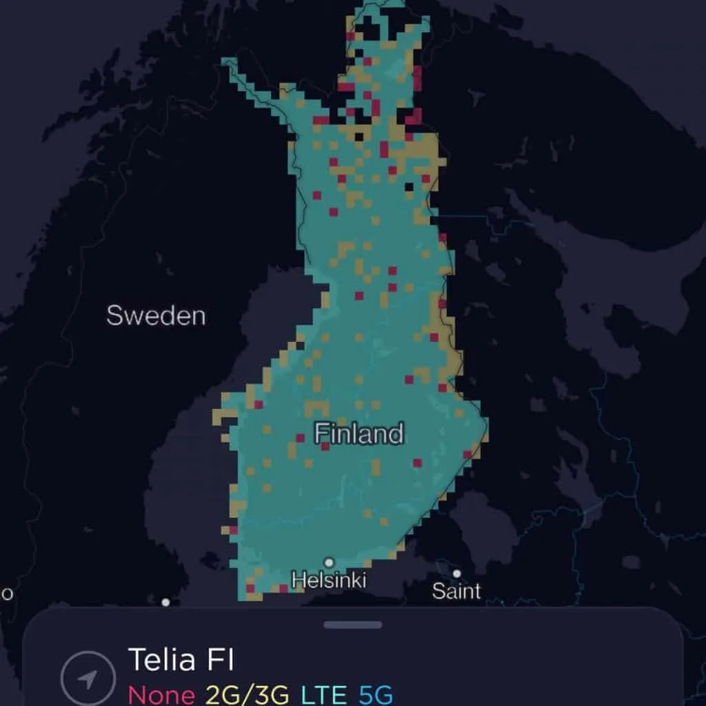 Telia Finland Coverage Map