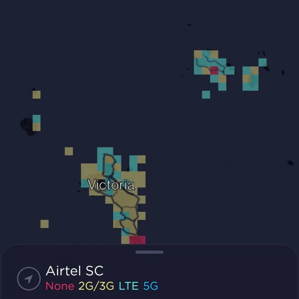 Airtel Seychelles Coverage Map