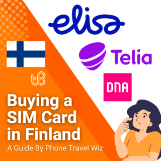Buying a SIM Card in Finland Guide (logos of Elisa, Telia & DNA)