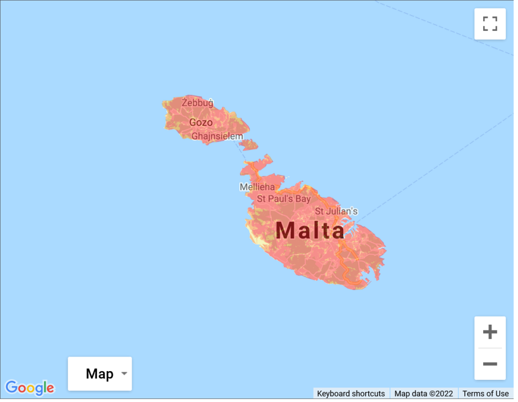 Epic Malta 3G Coverage Map