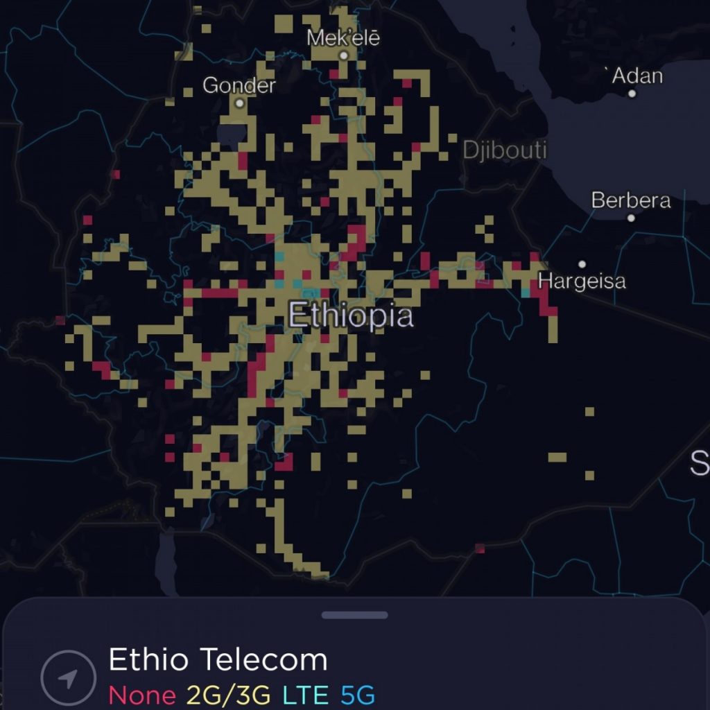 Ethio Telecom Coverage Map