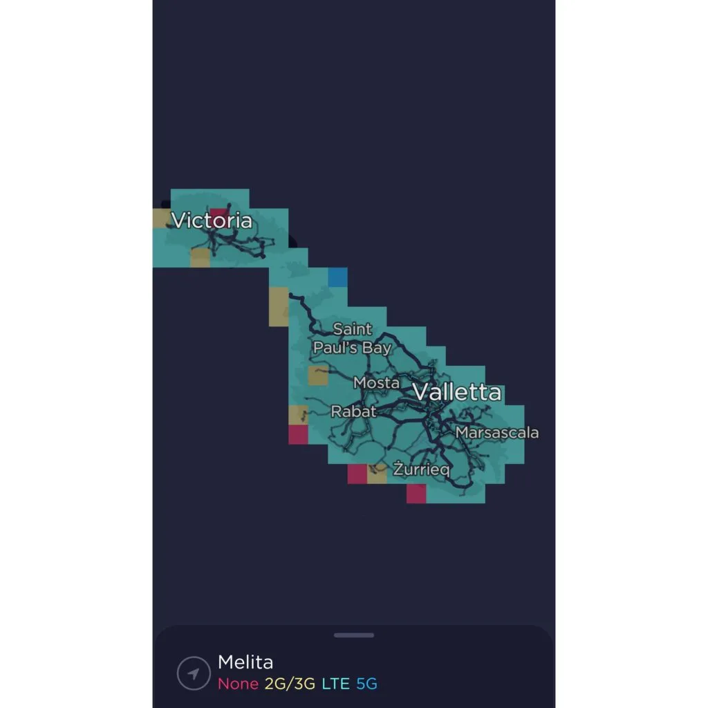 Melita Malta Coverage Map