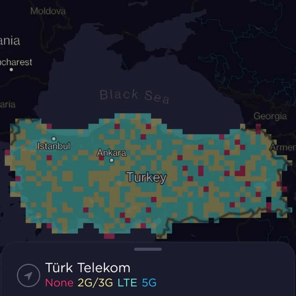 Türk Telekom Coverage Map