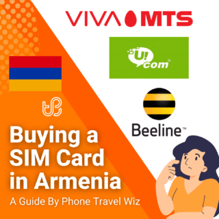Buying a SIM Card in Armenia Guide (logos of Viva-MTS, Beeline & Ucom)