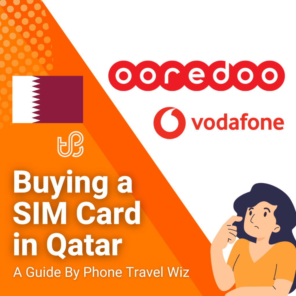 Buying a SIM Card in Qatar Guide (logos of Ooredoo & Vodafone)