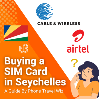 Buying a SIM Card in Seychelles Guide (logos of Airtel and Cable & Wireless)