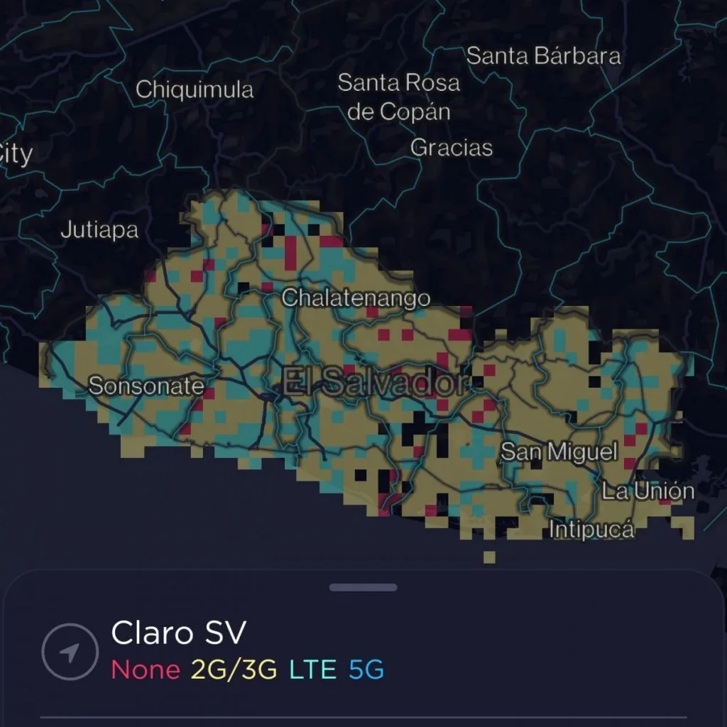 Claro El Salvador Coverage Map