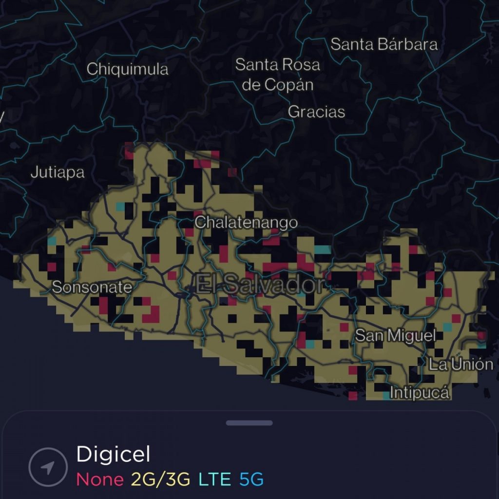 Digicel El Salvador Coverage Map