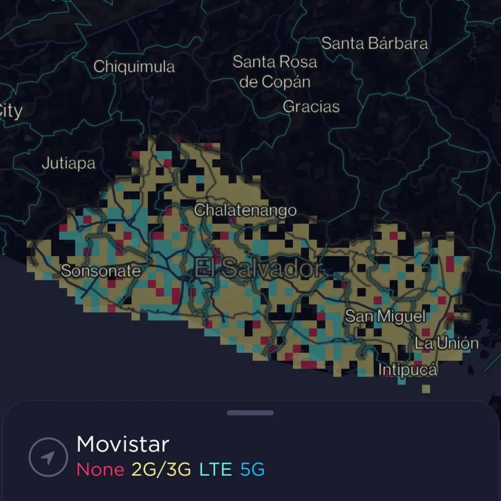 Movistar El Salvador Coverage Map