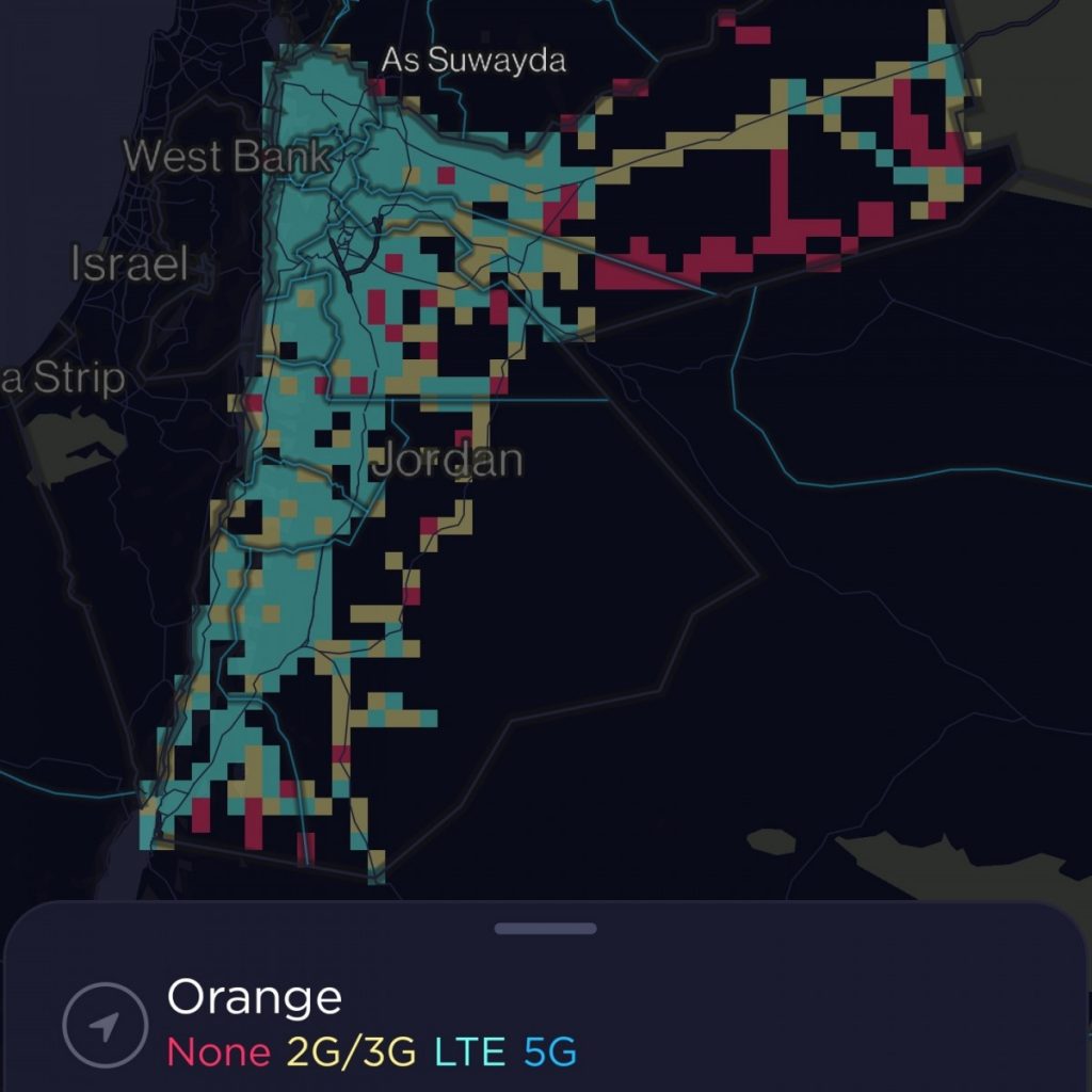 Orange Jordan Coverage Map