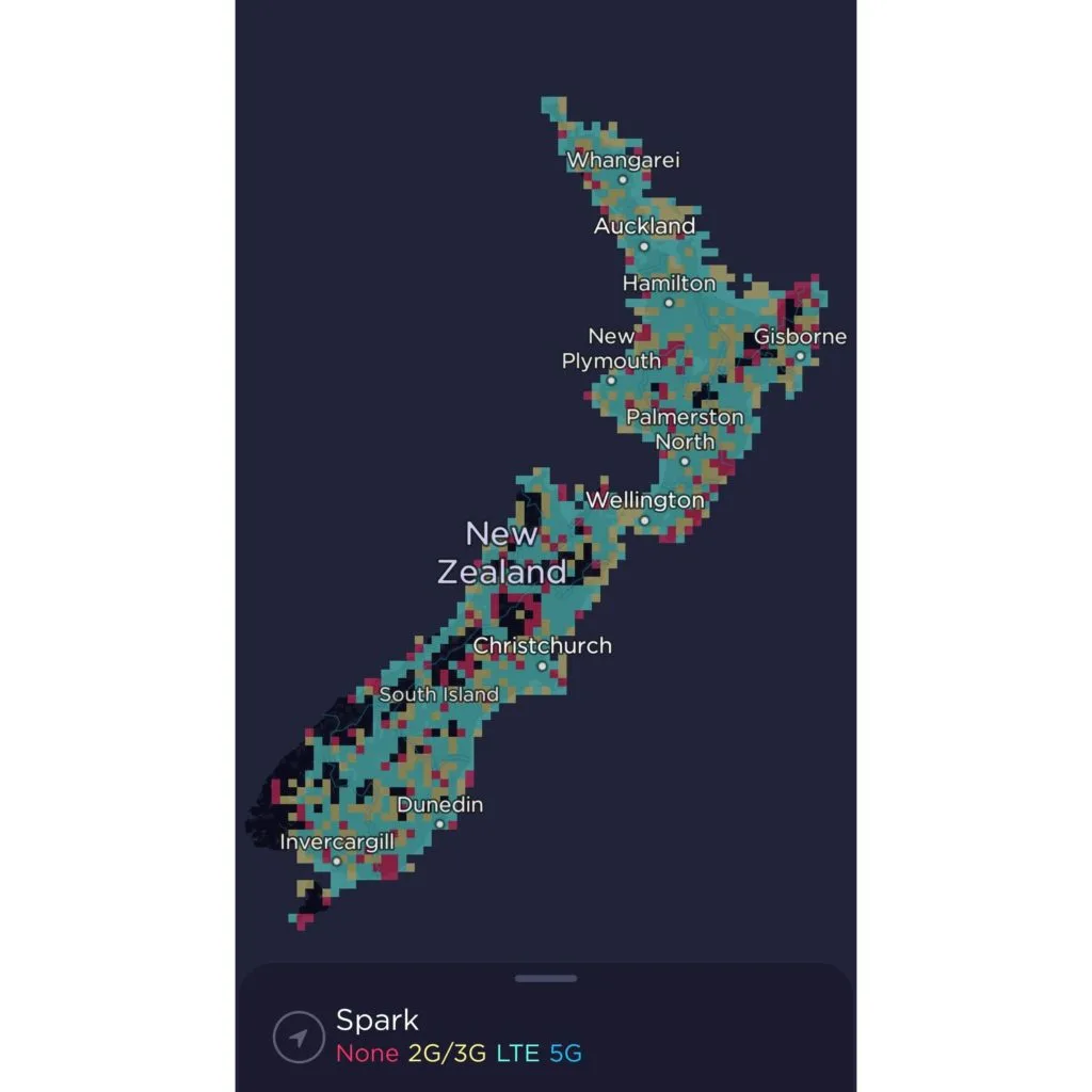 Spark New Zealand Coverage Map