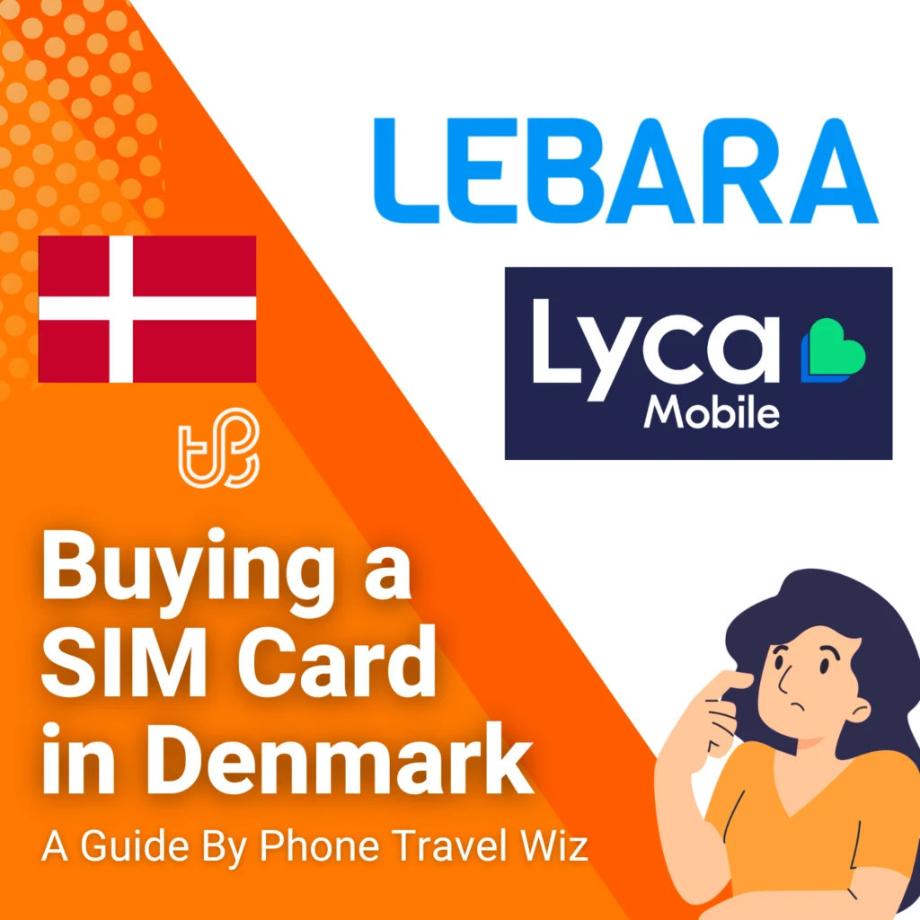 Buying a SIM Card in Denmark Guide (logos of Lebara & Lycamobile)