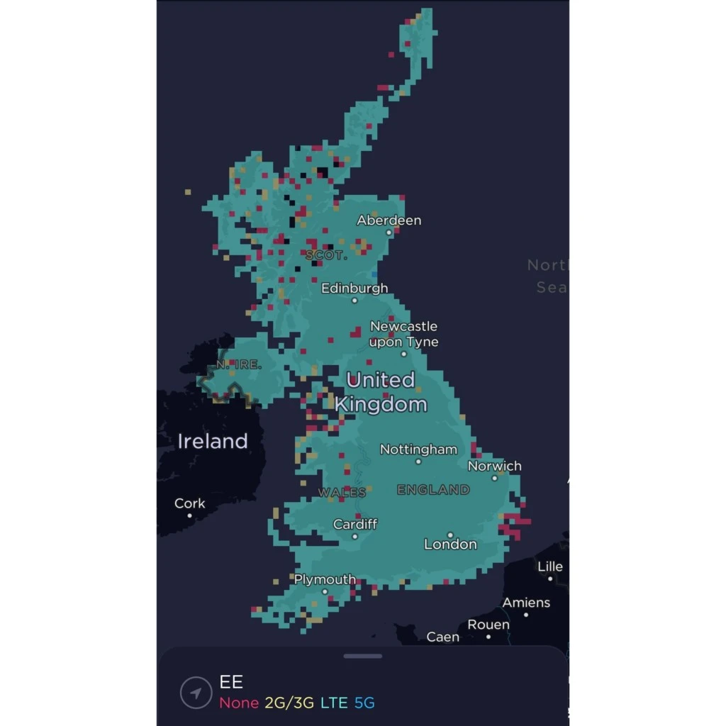 EE United Kingdom Coverage Map