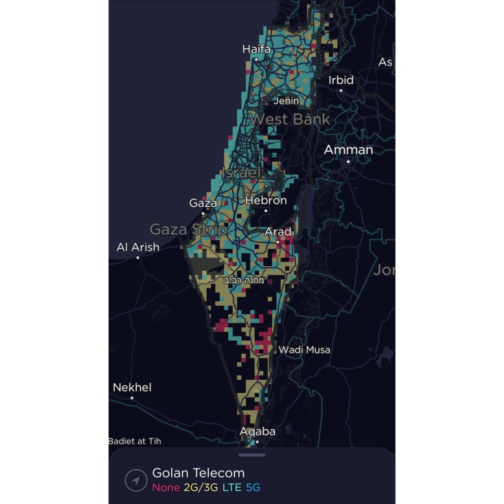 Golan Telecom Coverage Map