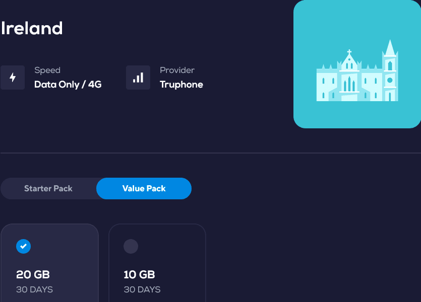 Ireland Value Pack eSIMs Nomad