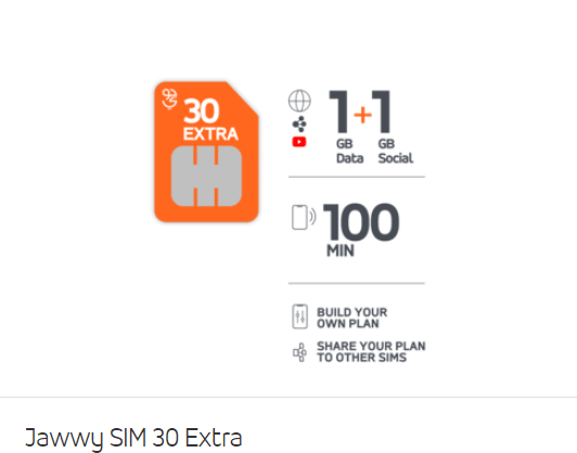 Jawwy KSA SIM 30 Extra Offer