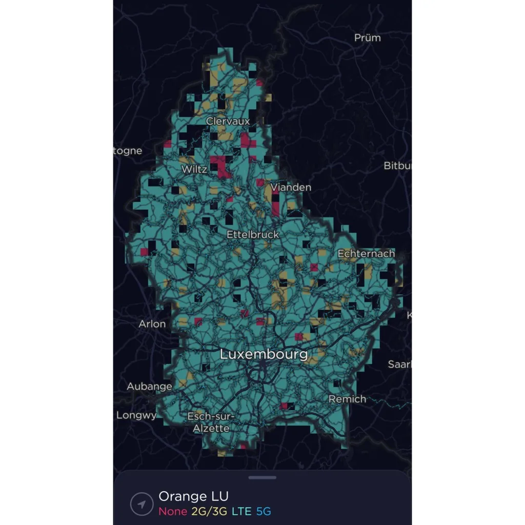 Orange Luxembourg Coverage Map
