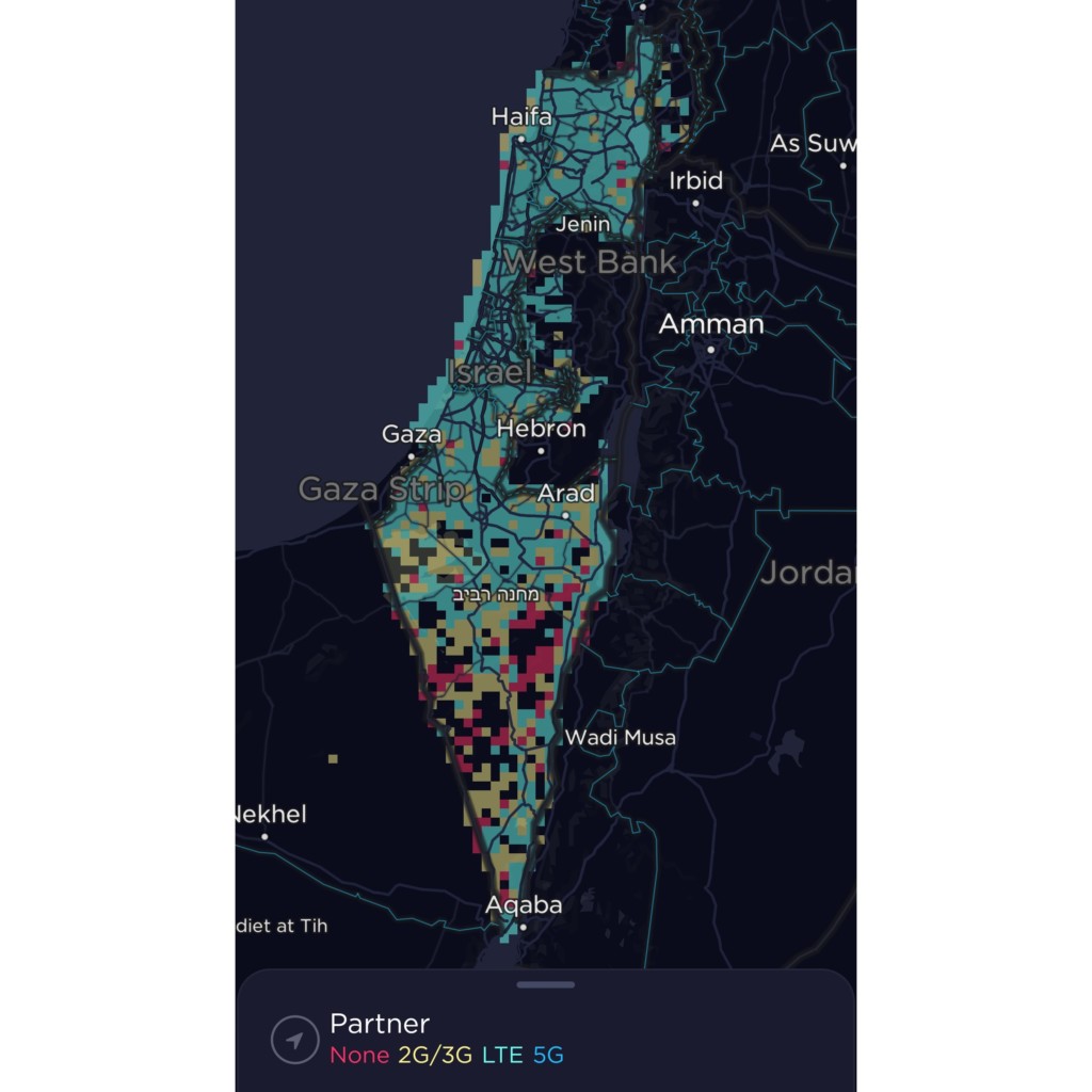 Partner Israel Coverage Map