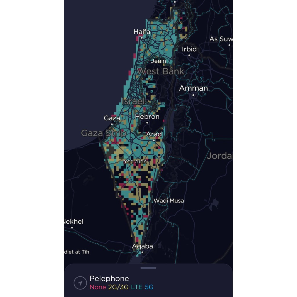 Pelephone Israel Coverage Map
