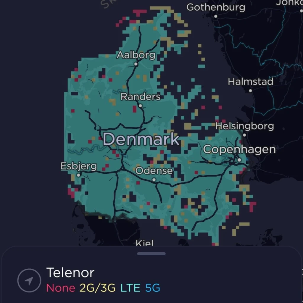 Telenor Denmark Coverage Map