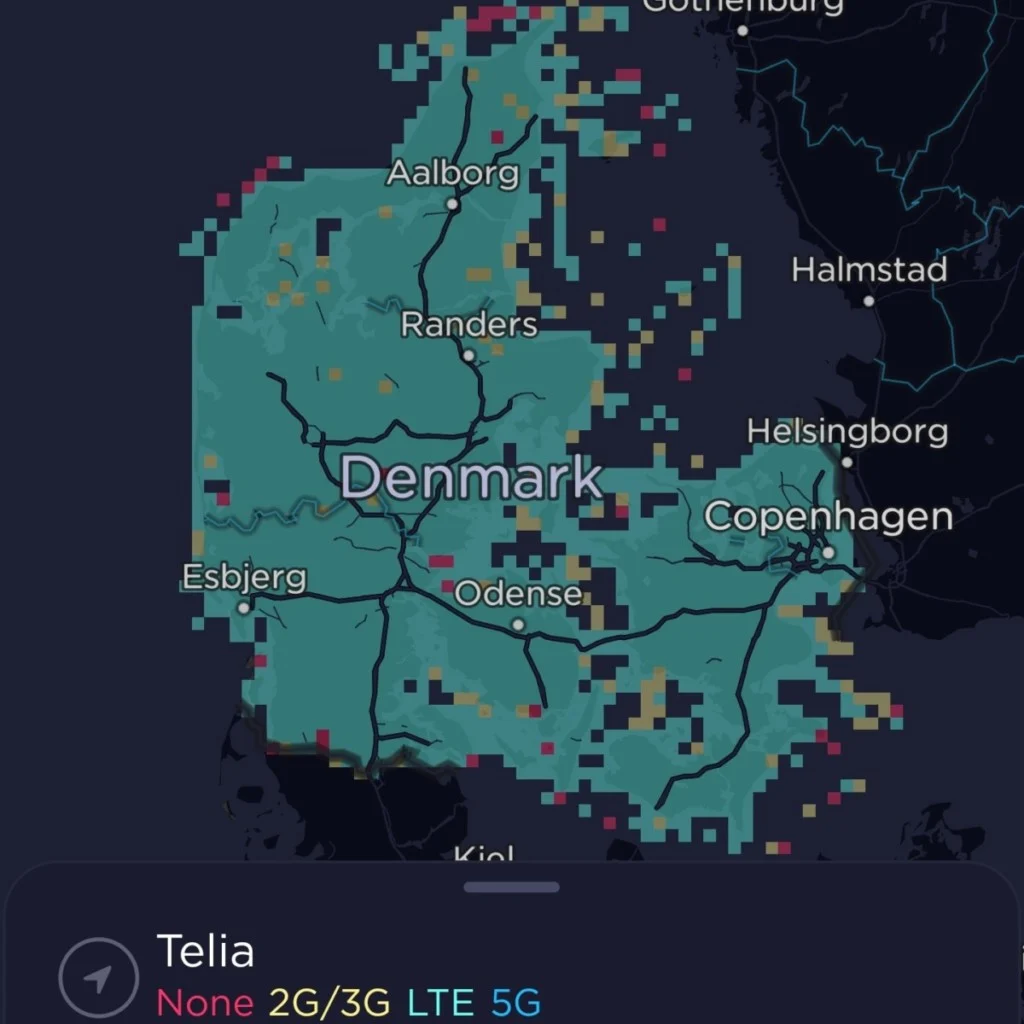 Telia Denmark Coverage Map