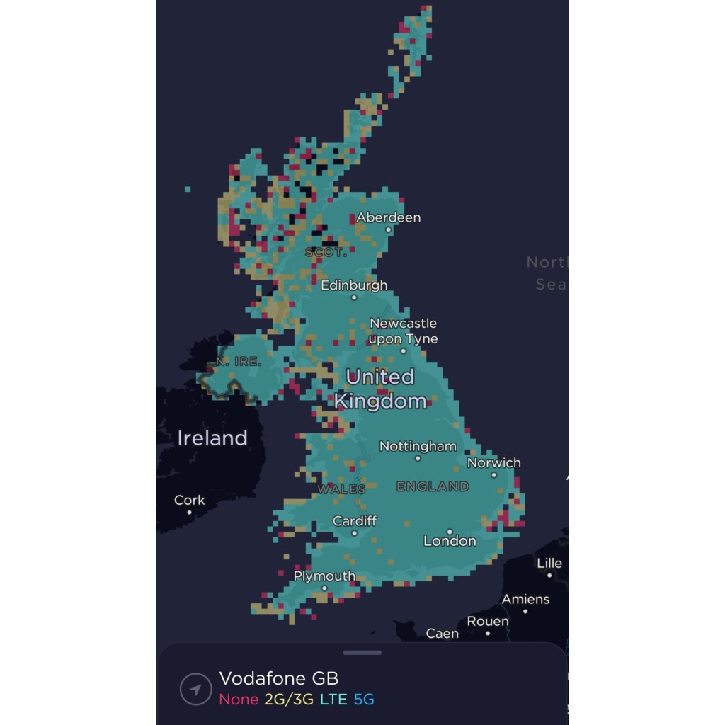 Vodafone United Kingdom Coverage Map