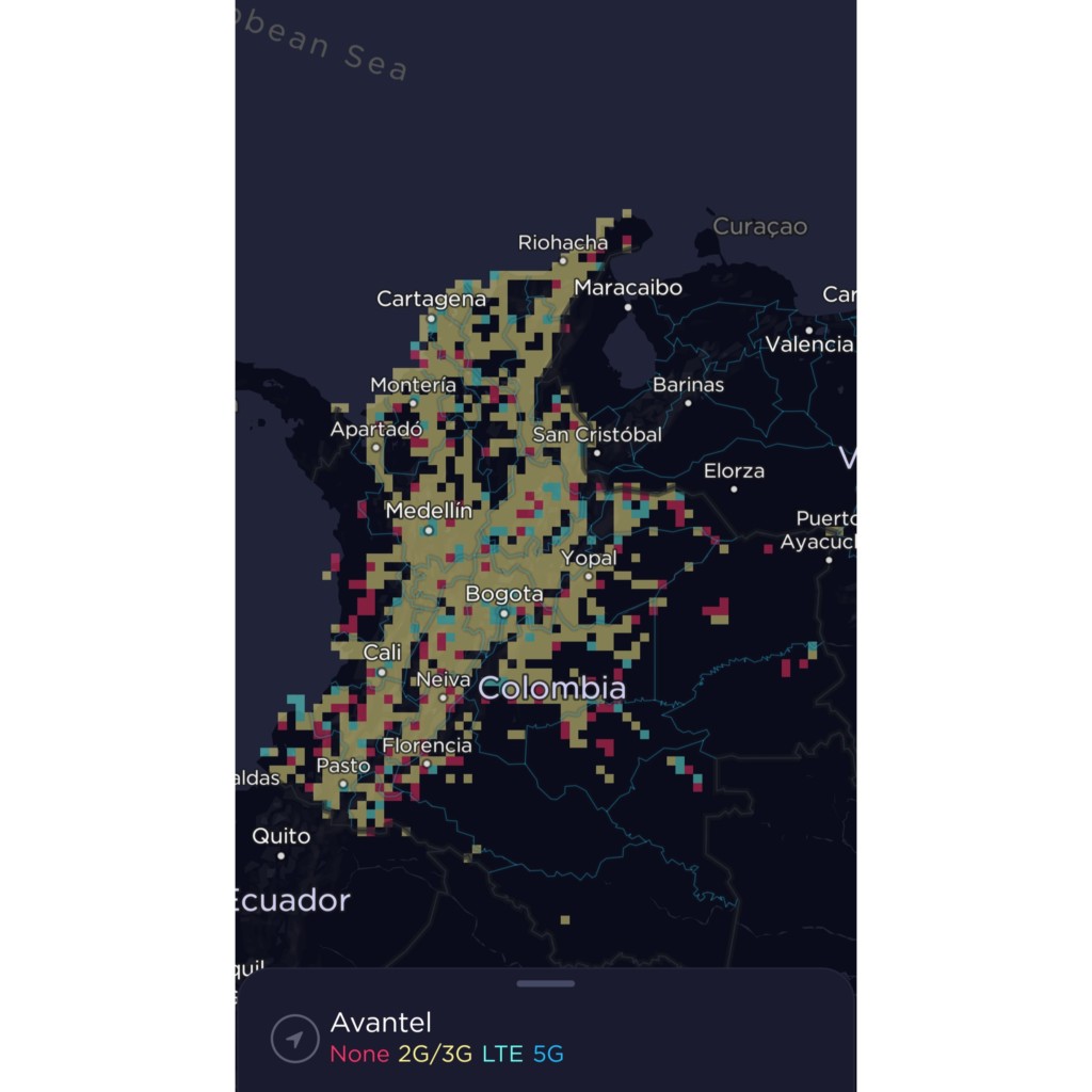 Avantel Colombia Coverage Map