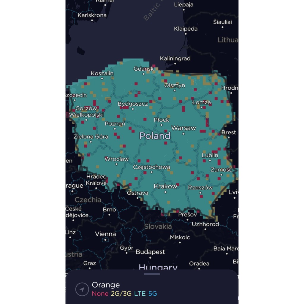 Orange Poland Coverage Map