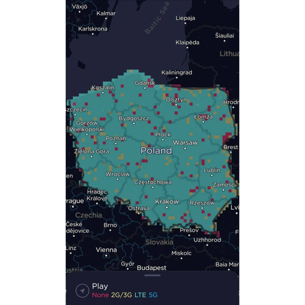 Play Poland Coverage Map