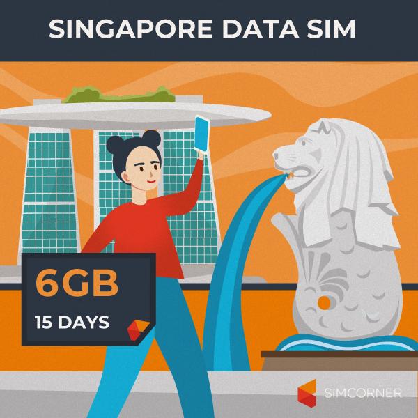 Singapore Travel SIM Card (6 GB for 15 days) SimCorner
