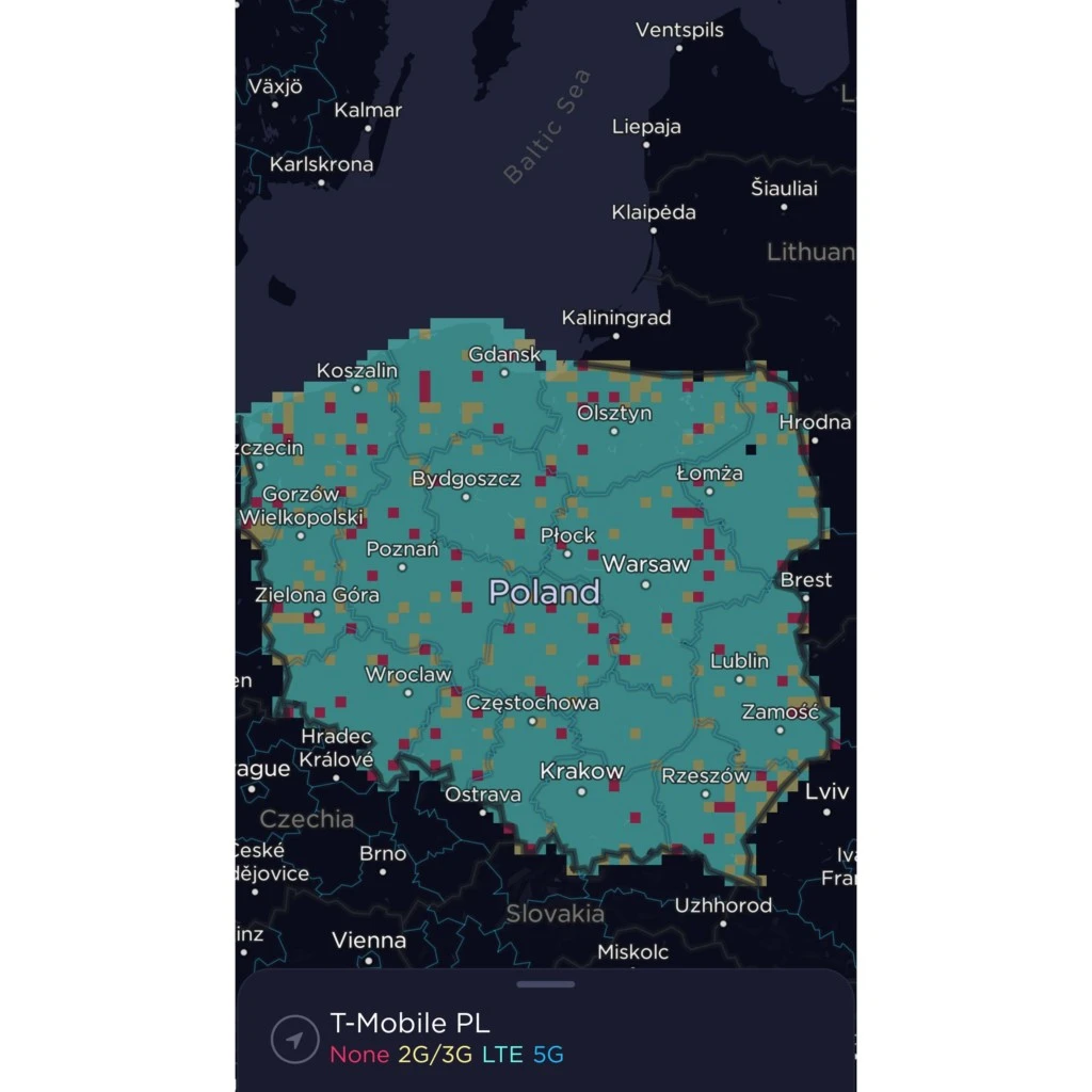 T-Mobile Poland Coverage Map