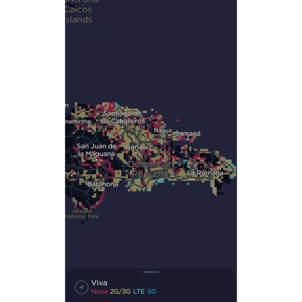 Viva Dominican Republic Coverage Map