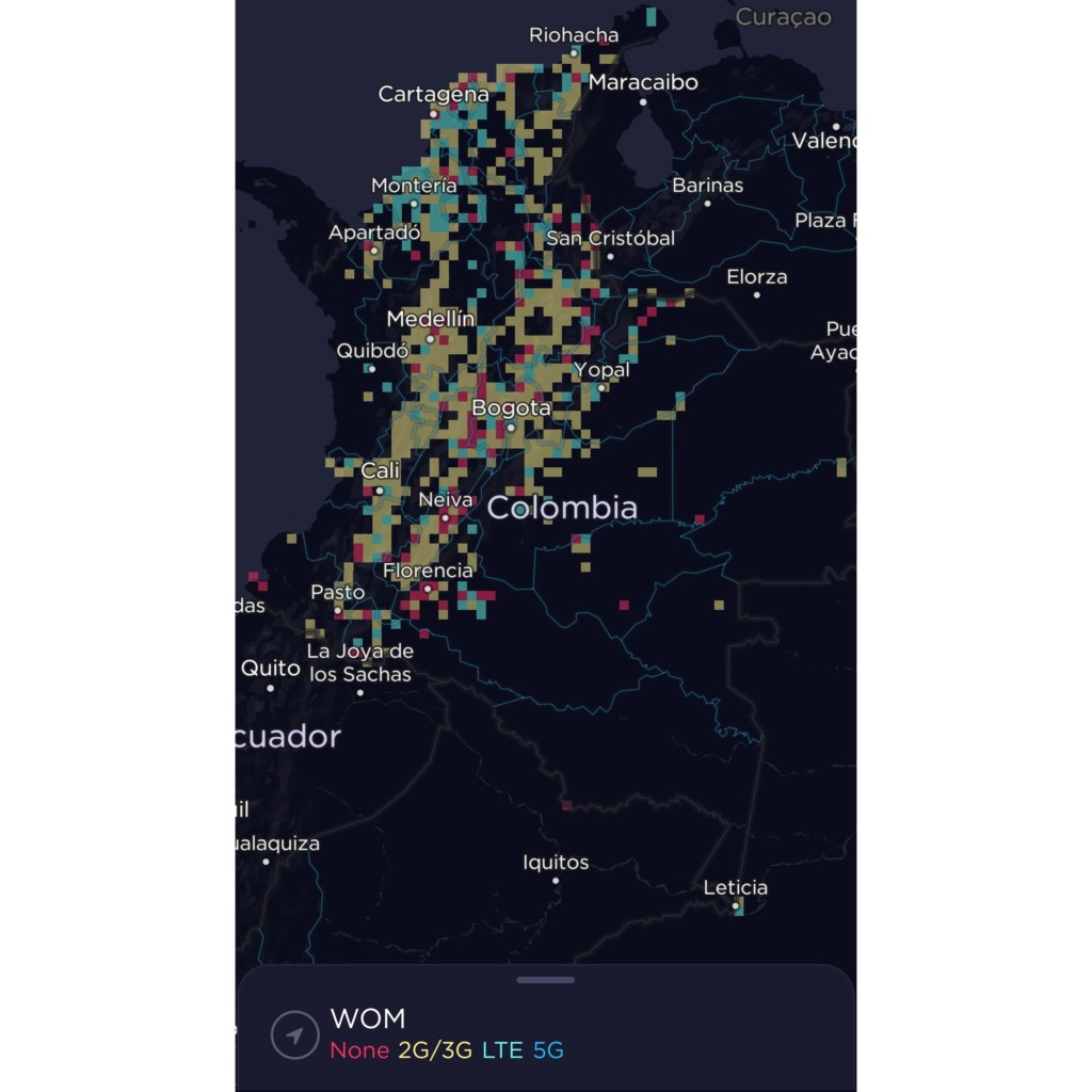 WOM Colombia Coverage Map