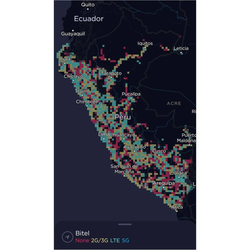Bitel Peru Coverage Map