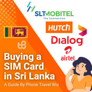 Buying a SIM Card in Sri Lanka Guide (logos of Dialog, Hutch, Airtel & SLTMobitel)