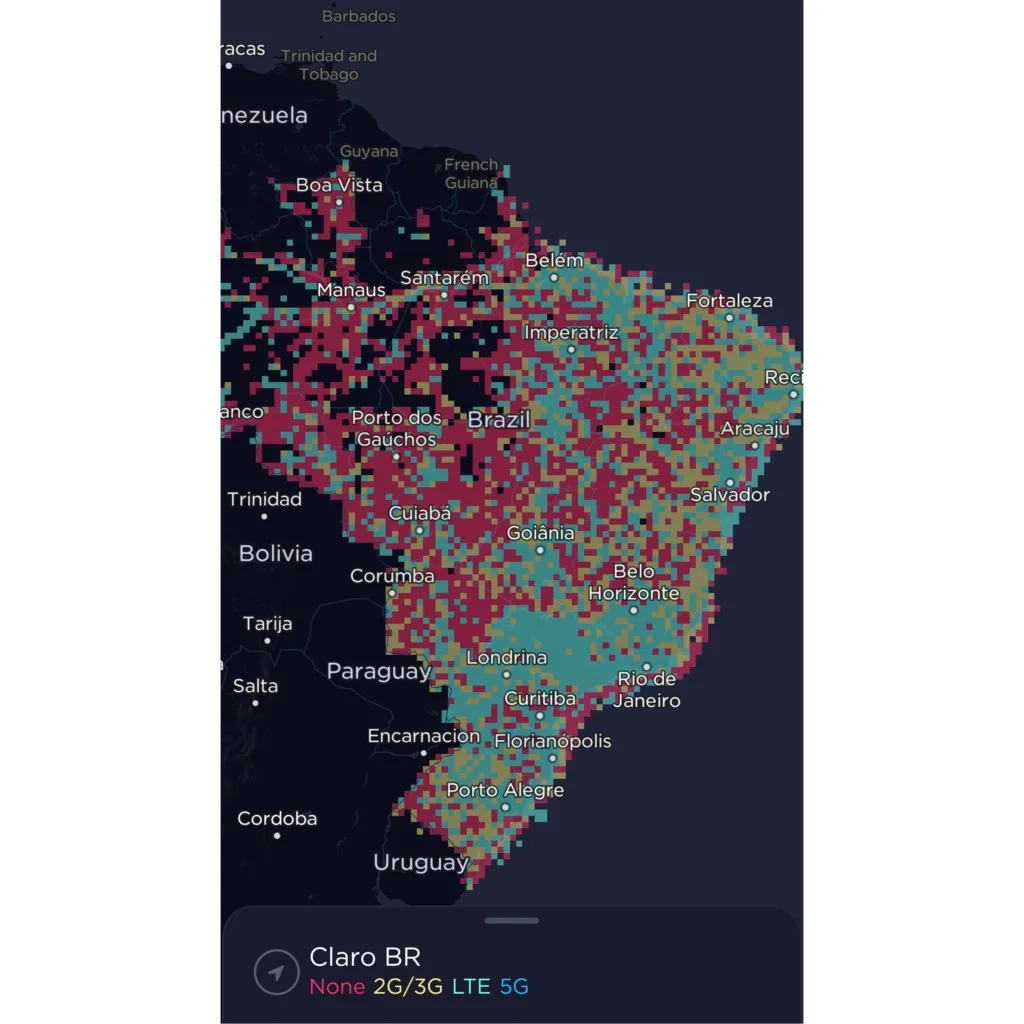 Claro Brazil Coverage Map