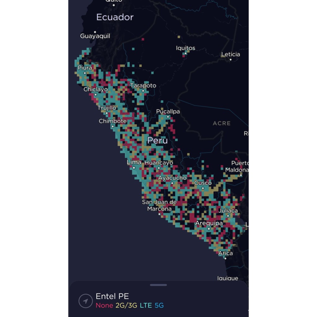 Entel Peru Coverage Map