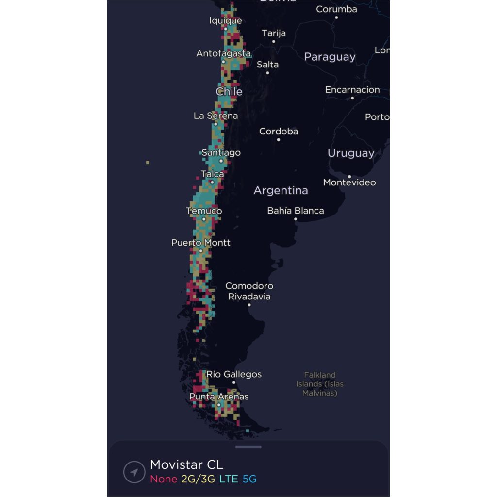 Movistar Chile Coverage Map