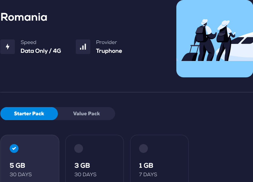 Romania eSIMs Nomad