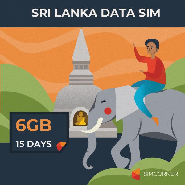 Sri Lanka Travel SIM Card (6 GB for 15 days) SimCorner