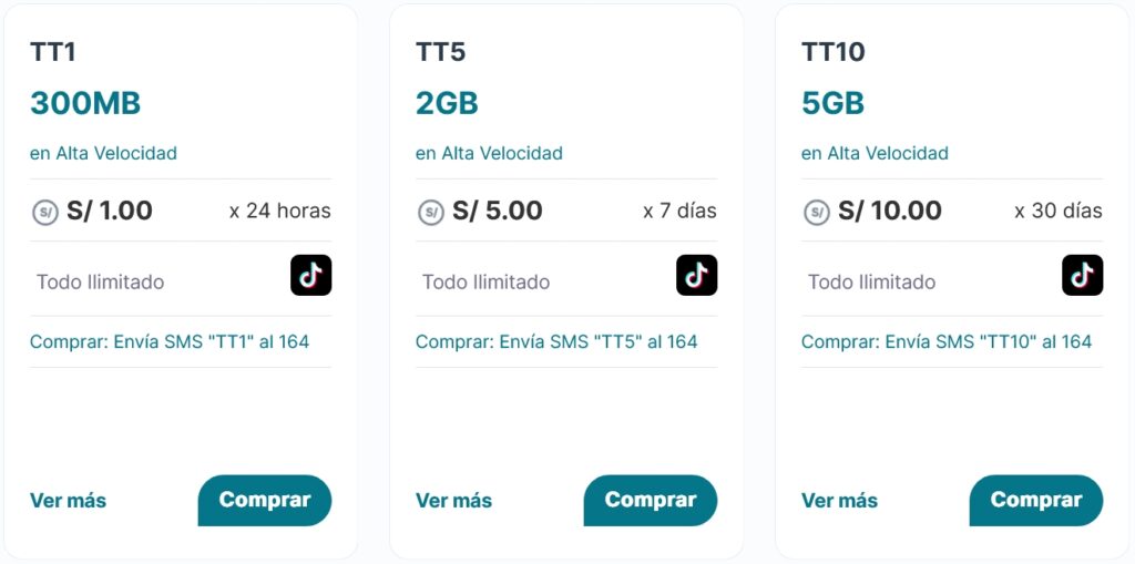 Bitel Peru Paquetes TikTok Plan