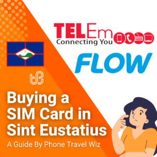 Buying a SIM Card in Sint Eustatius Guide (logos of Flow & TelCell/TelEm)