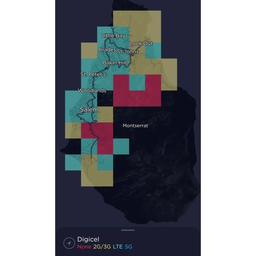 Digicel Montserrat Coverage Map