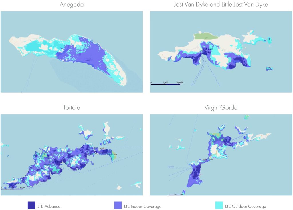 Flow British Virgin Islands Coverage Maps of Anegada, Rottola, Virgin Gorda & Jost van Dyke and Little Jost van Dyke